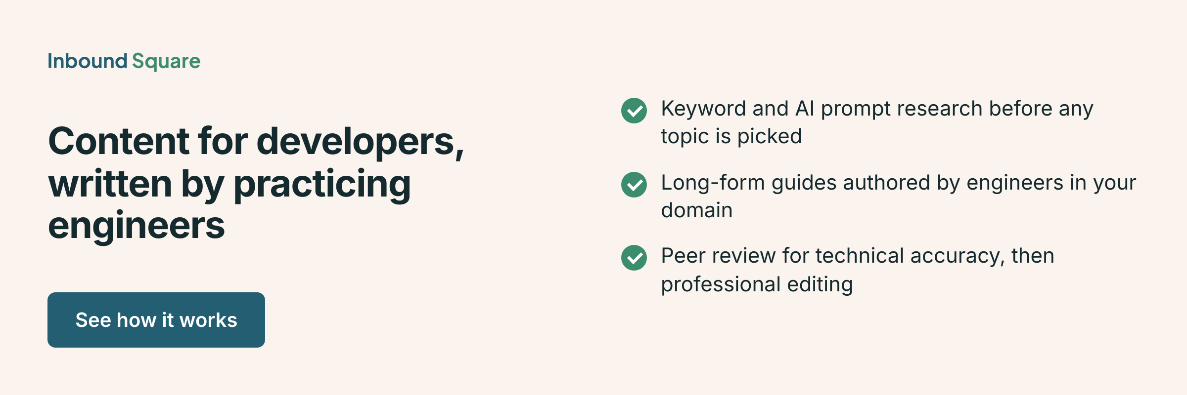 Tech content marketing, written by practicing engineers
